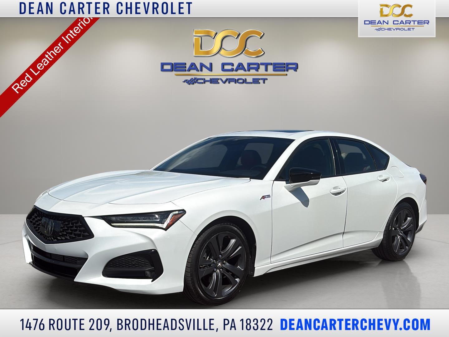 2023 Acura TLX w/A-Spec Package in White — front three-quarter view