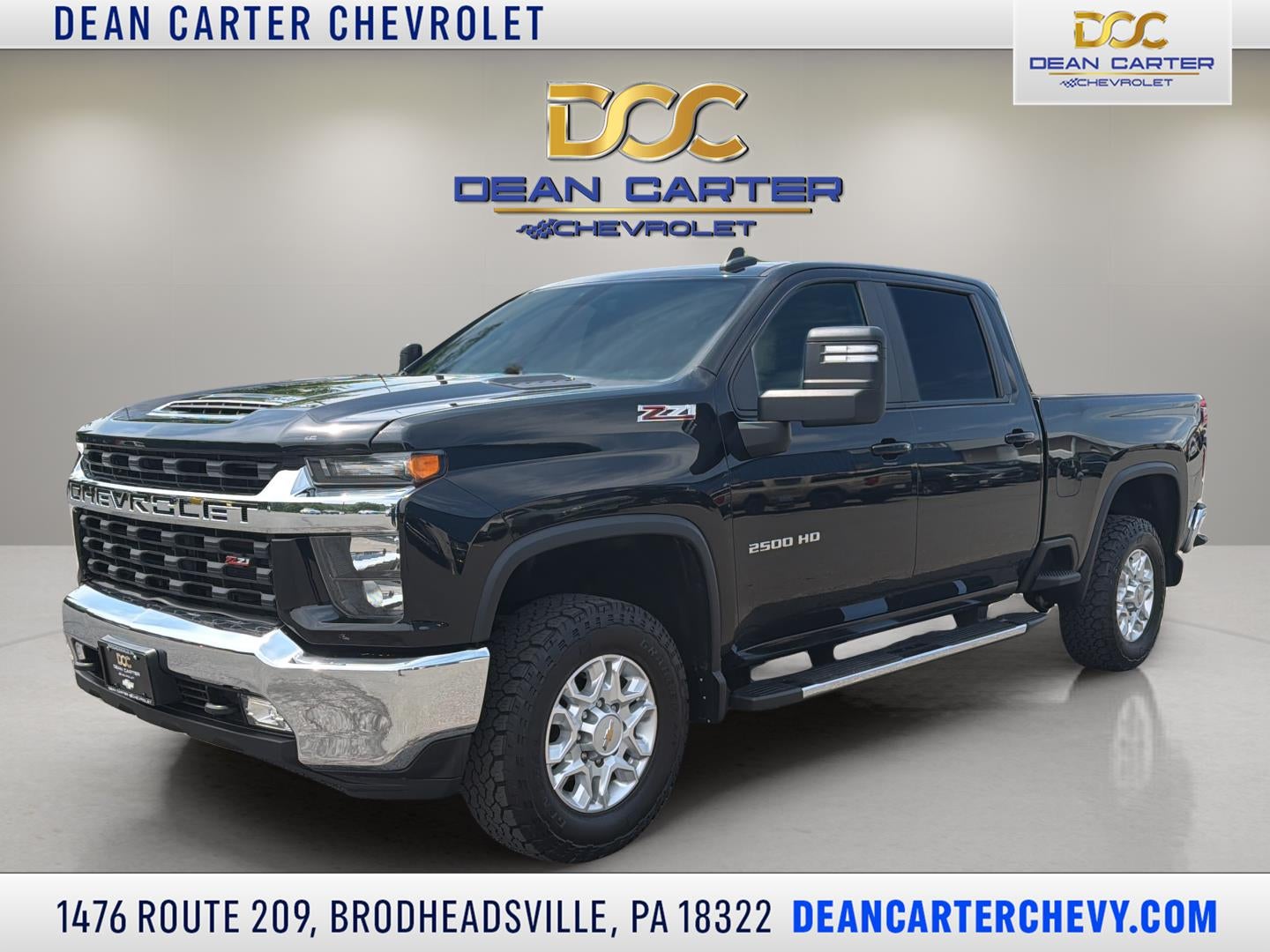 2022 Chevrolet Silverado 2500 HD LT in Mosaic Black Metallic — front three-quarter view