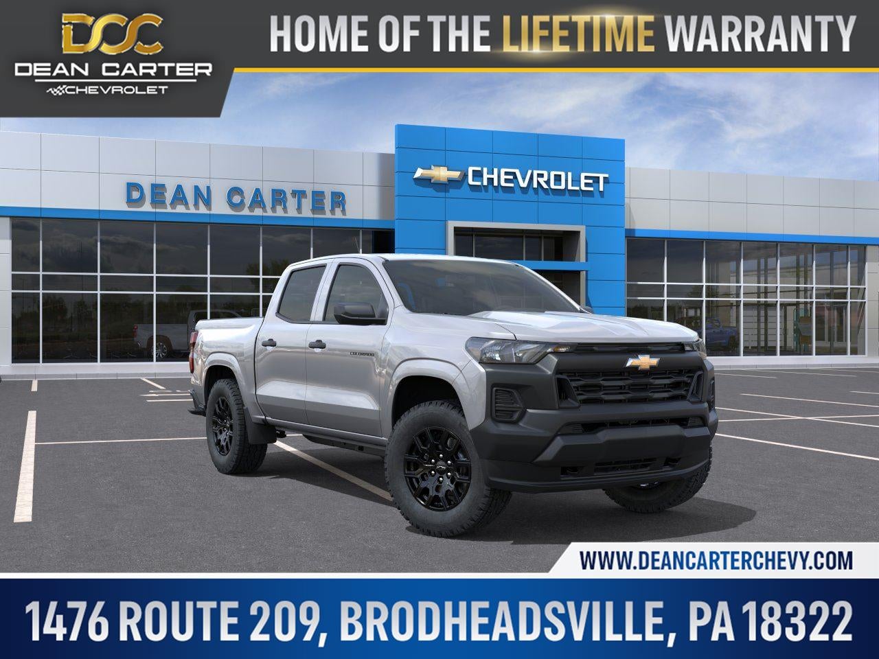 2026 Chevrolet Colorado WT in Sterling Gray Metallic — front three-quarter view
