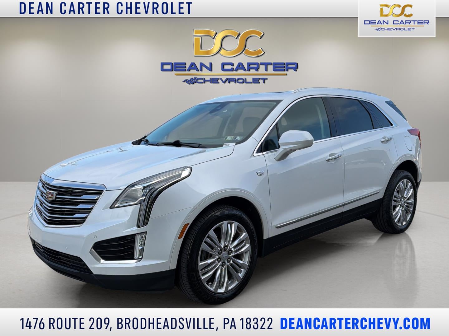 2017 Cadillac XT5 Premium Luxury AWD in Crystal White Tricoat — front three-quarter view