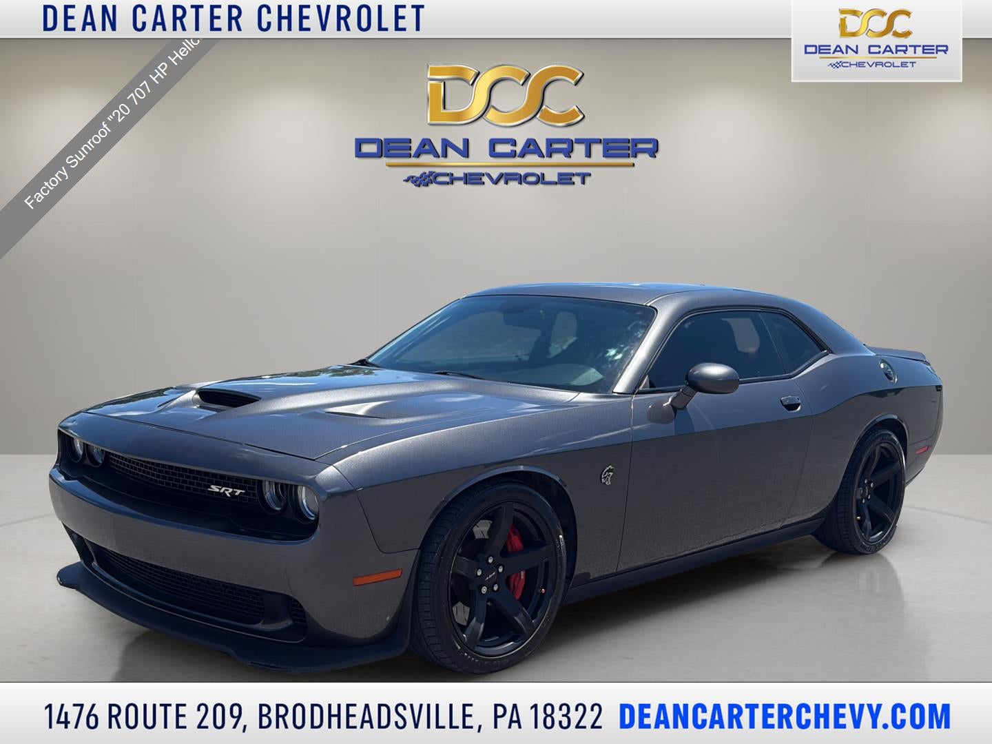 2017 Dodge Challenger SRT Hellcat in Gray — front three-quarter view