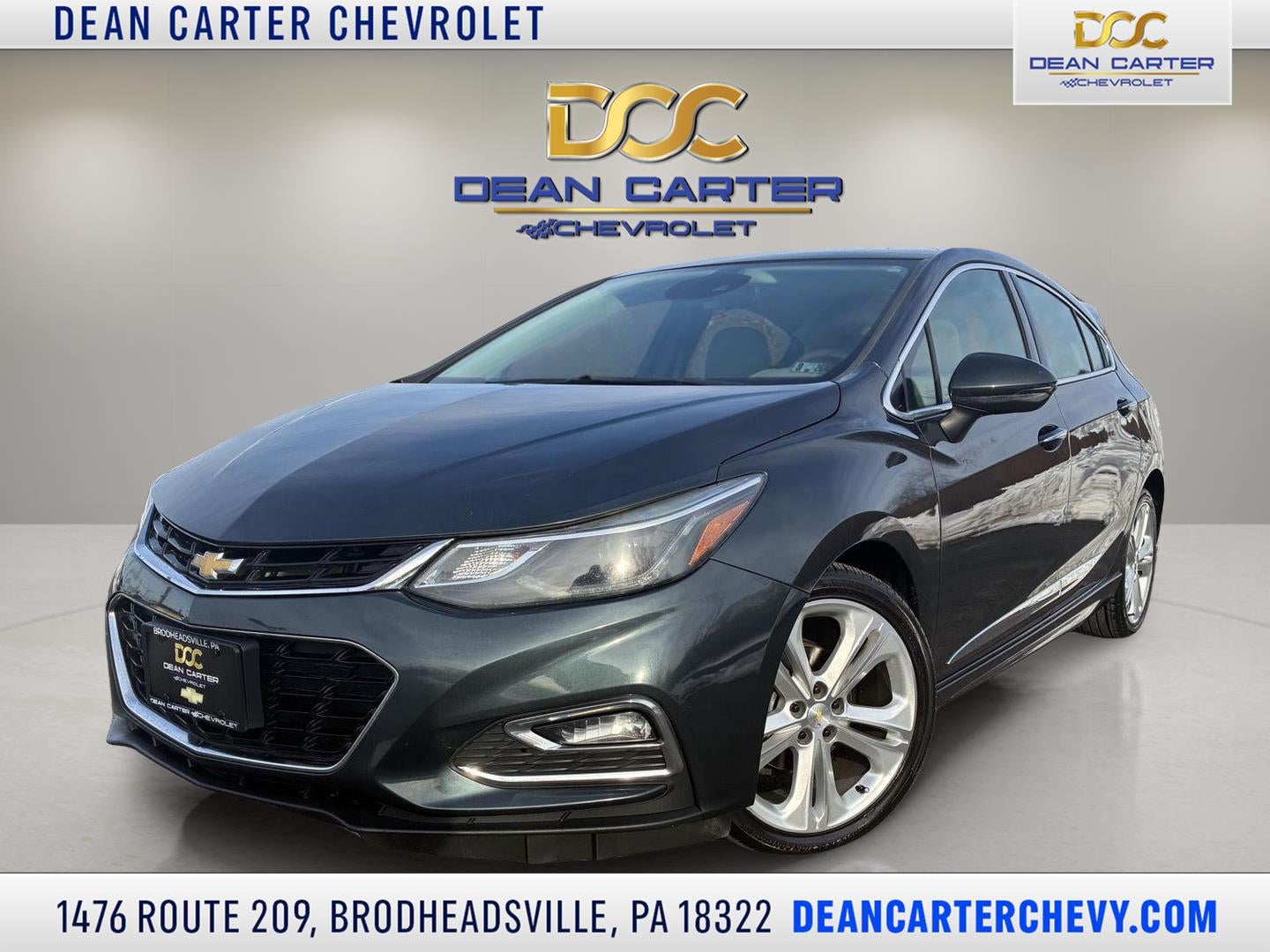 2018 Chevrolet Cruze Premier in Graphite Metallic — front three-quarter view