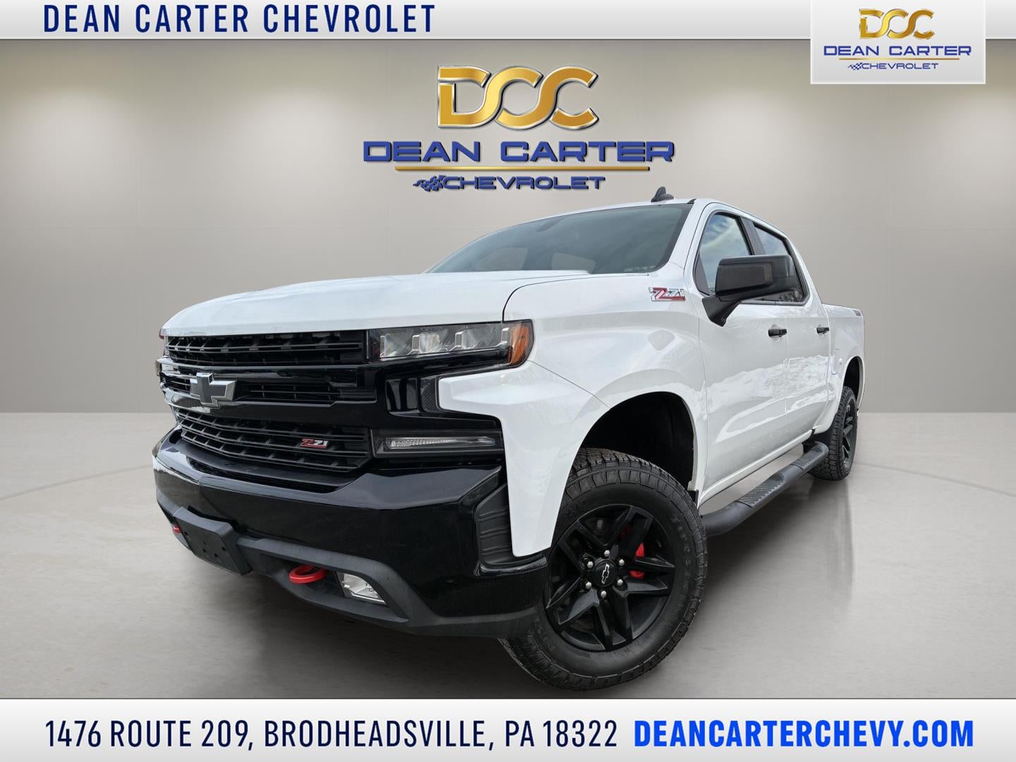 2020 Chevrolet Silverado 1500 LT Trail Boss in Summit White — front three-quarter view