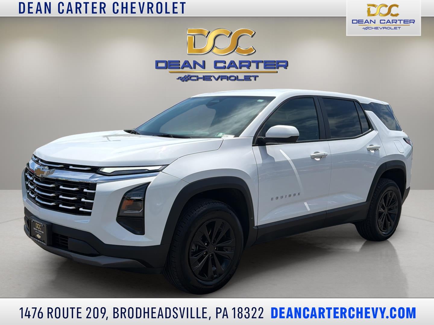 2025 Chevrolet Equinox LT in Summit White — front three-quarter view