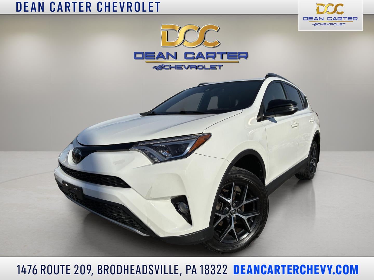 2018 Toyota RAV4 SE in White — front three-quarter view