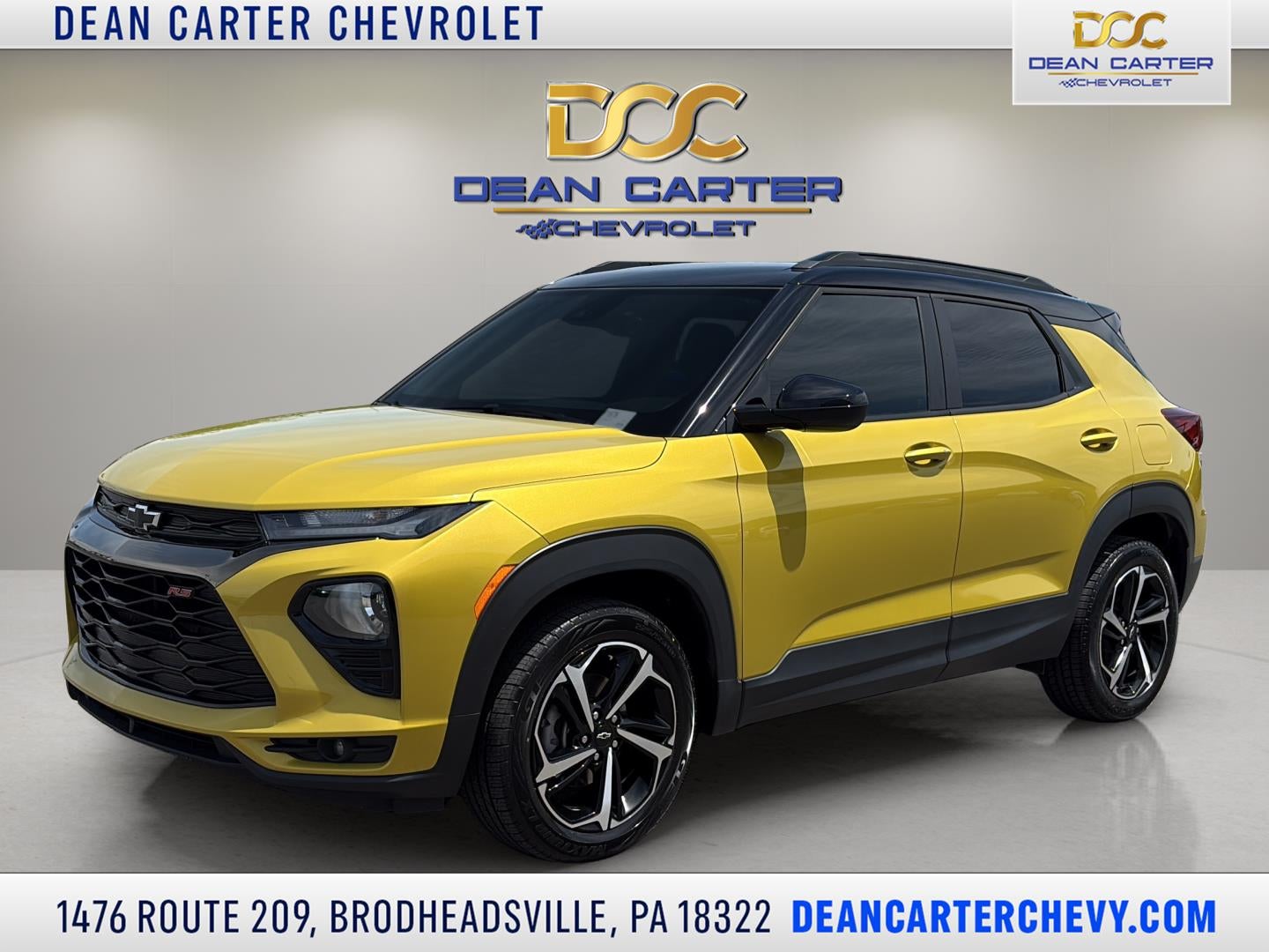 2023 Chevrolet Trailblazer RS in Nitro Yellow Metallic — front three-quarter view