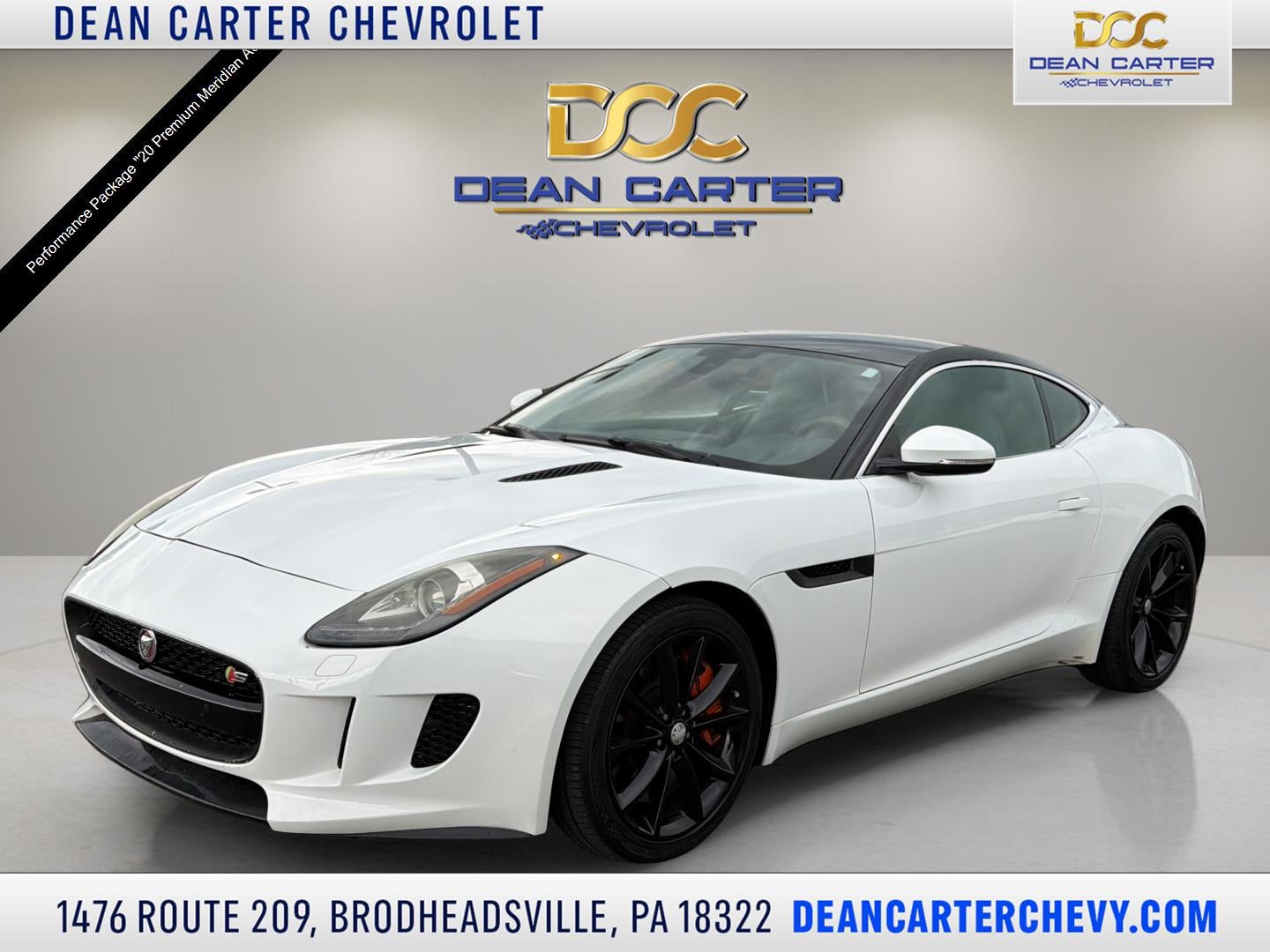 2015 Jaguar F-TYPE V6 S in White — front three-quarter view