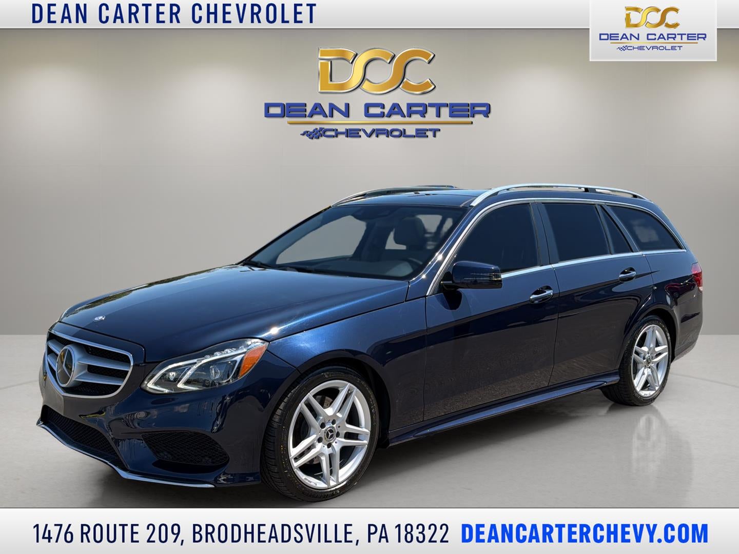 2014 Mercedes-Benz E-Class E 350 Luxury in Blue — front three-quarter view